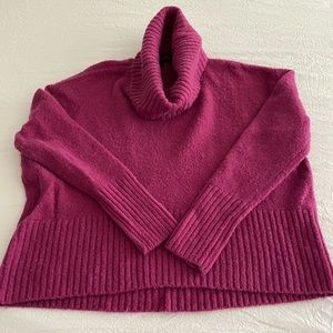 Magenta cow neck sweater